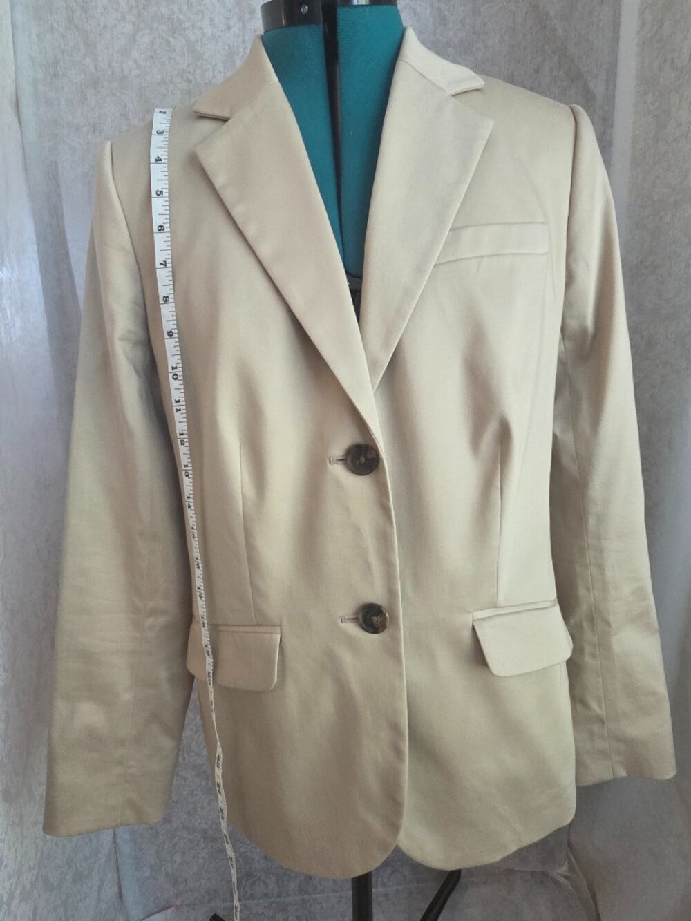 Brooks Brothers Khaki Polished Cotton Blazer